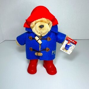 Classic Paddington Plush Bear With Red Boots - Rainbow Designs With Tags 10”
